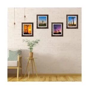 Marcos de fotos de 8 x 10 pulgadas color marrón rústico_6