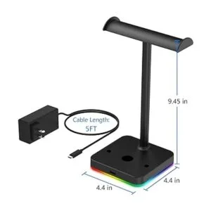 Soporte para auriculares doble RGB con cargador_2
