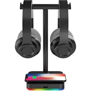 Soporte para auriculares doble RGB con cargador_1
