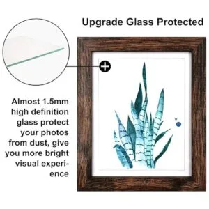 Marcos de fotos de 8 x 10 pulgadas color marrón rústico_3