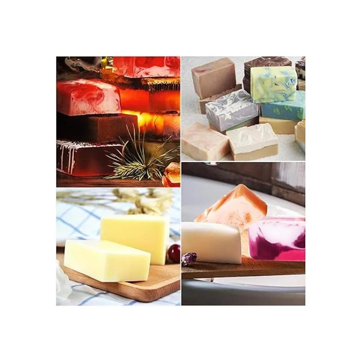 TDHDIKE Paquete de 3 moldes de jabón de silicona azul y_6