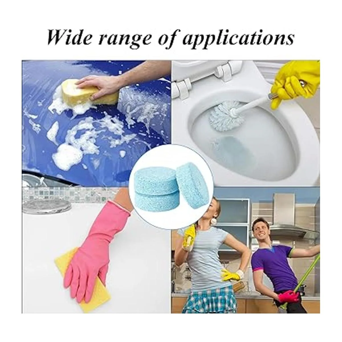 Boao 100 tabletas de limpieza concentradas de vidrio para_4