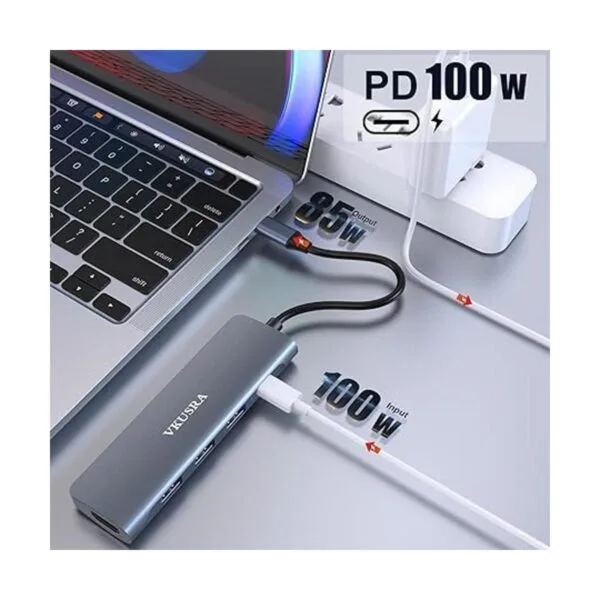 Adaptador multipuerto USB C Hub VKUSRA USB C 5 en 1 con_3