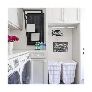 Pxiyou Cartel de metal rústico para cuarto de lavandería