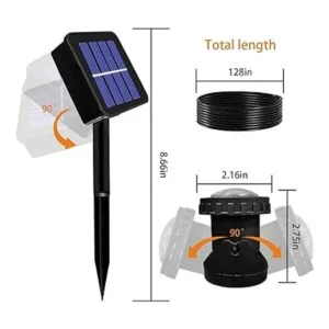 Focos solares para exteriores luz LED impermeable para