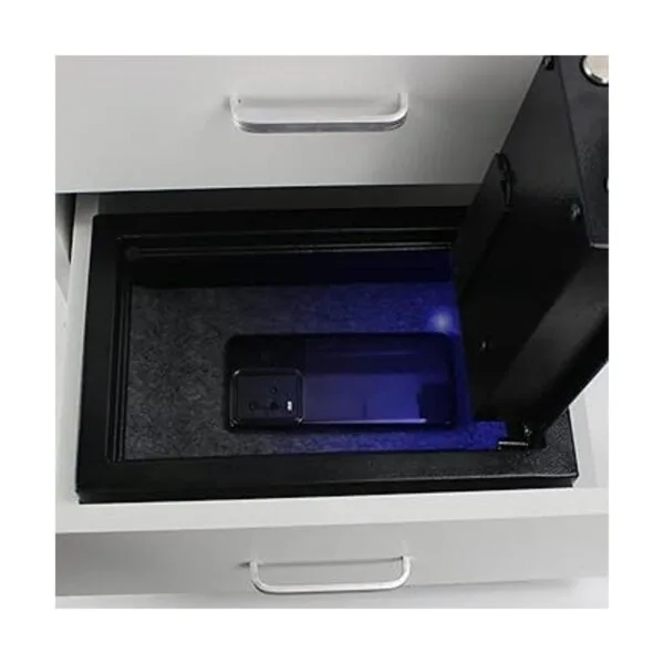 JUGREAT Caja fuerte con cajón de apertura superior con luz