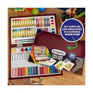 Crayola Juego de arte de madera más de 80 piezas artes y