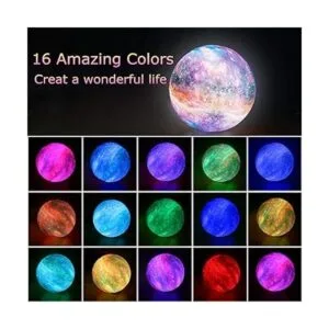 Lámpara de luna luz nocturna LOGROTATE de 16 colores_2