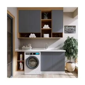 Pxiyou Cartel de metal rústico para cuarto de lavandería