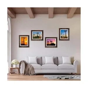 Marcos de fotos de 8 x 10 pulgadas color marrón rústico_5