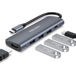 Adaptador multipuerto USB C Hub VKUSRA USB C 5 en 1 con_1