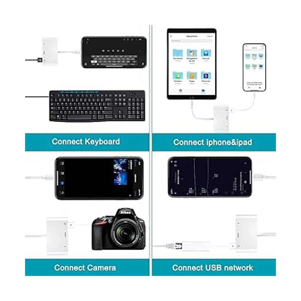 Adaptador de cámara USB 3 en 1 compatible con unidad_5
