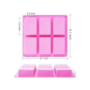 TDHDIKE Paquete de 3 moldes de jabón de silicona azul y_2