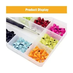 Juego de 200 puntas de cuero coloridas 0.394 in punk_3