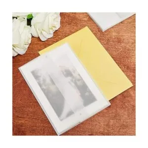 Paquete de 100 chaquetas de vitela para invitaciones de 5