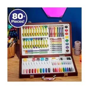 Crayola Juego de arte de madera más de 80 piezas artes y