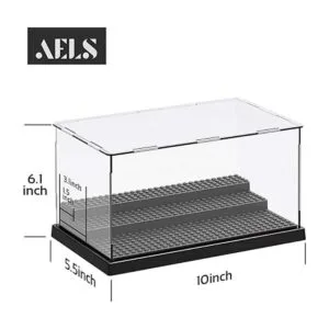 AELS Vitrina acrílica de 3 niveles vitrina a prueba de_2