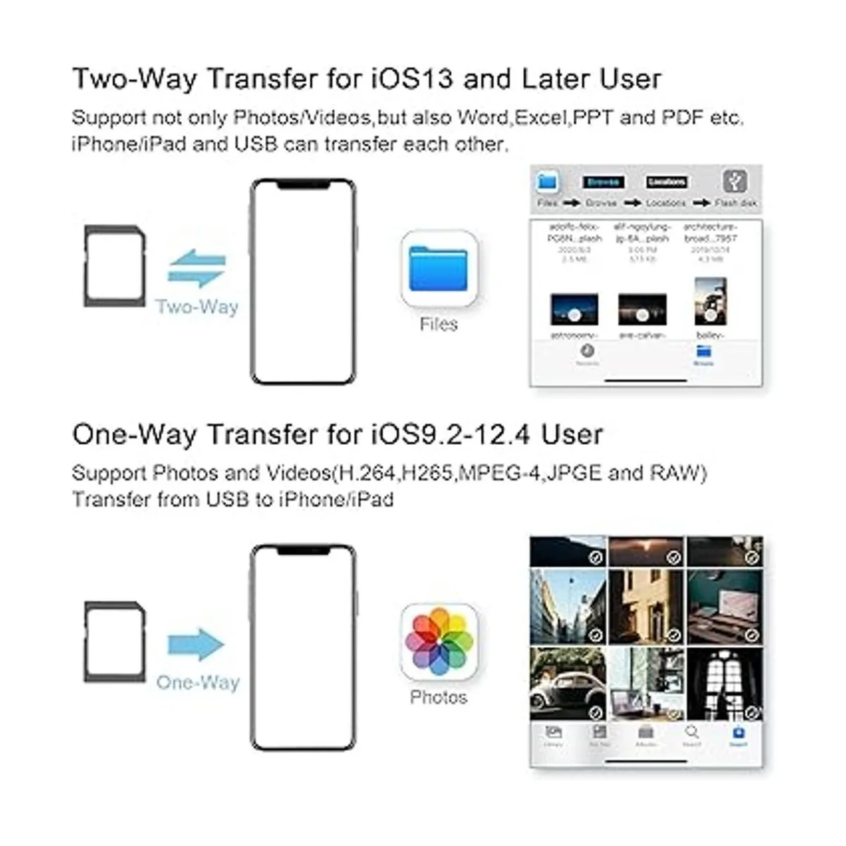 Adaptador de cámara USB 3 en 1 compatible con unidad_6