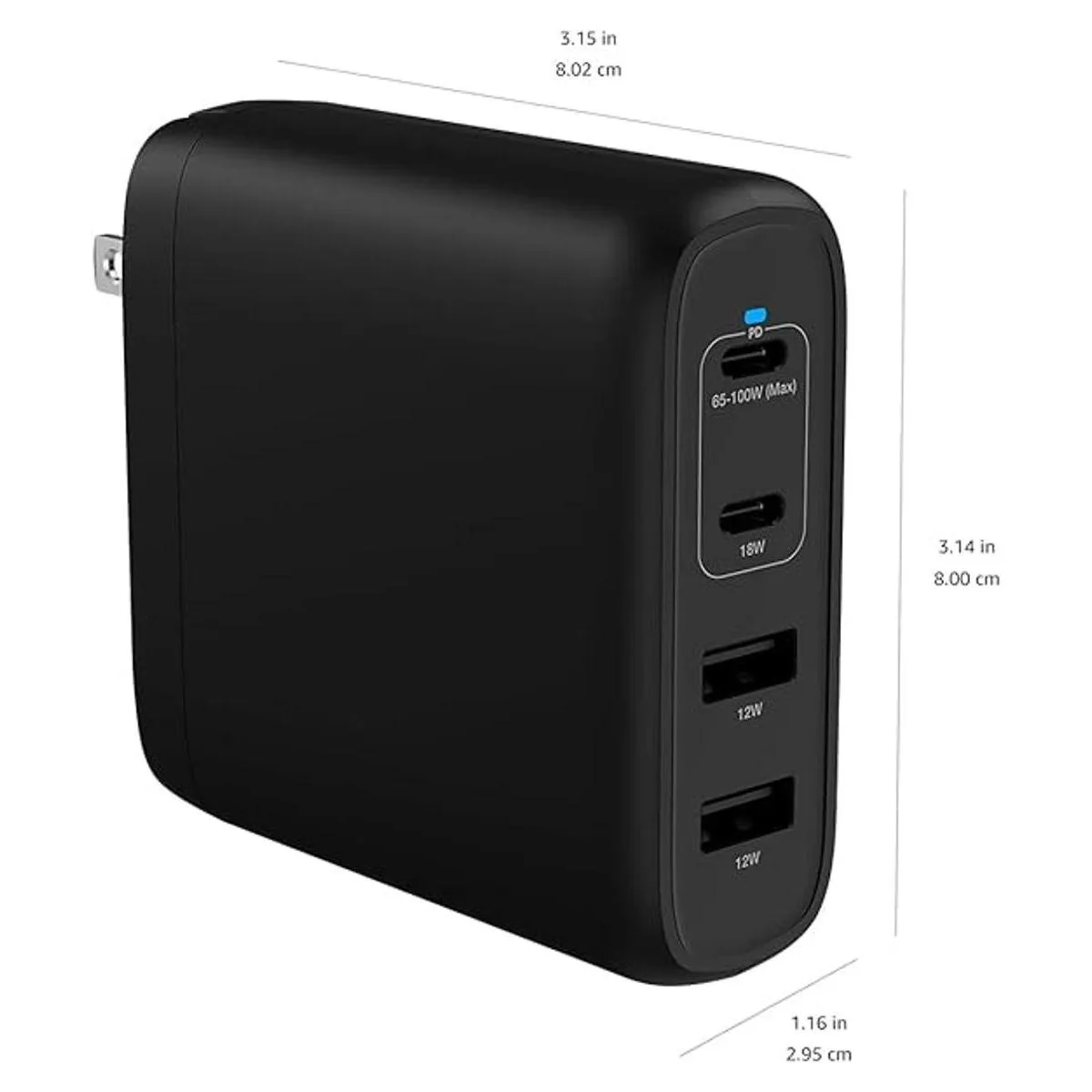 Cargador de pared de 100 W cuatro puertos tecnología_2