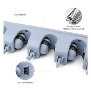 Soporte de escoba para montaje en pared y organizador de