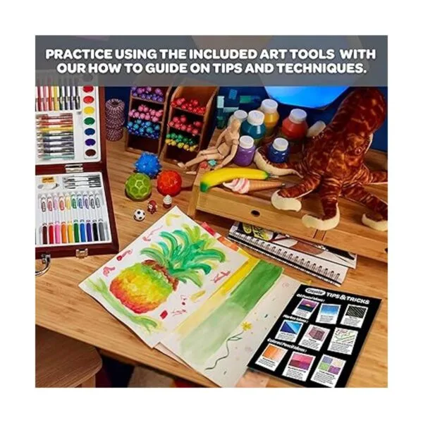 Crayola Juego de arte de madera más de 80 piezas artes y
