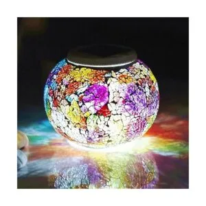 Lámpara de mesa de vidrio solar que cambia de color_3