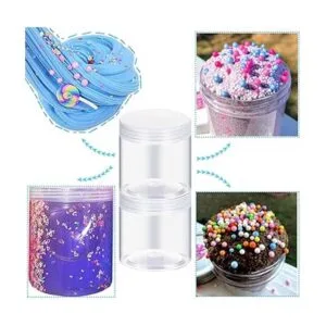 Paquete de 15 tarros de plástico transparente de 6 onzas