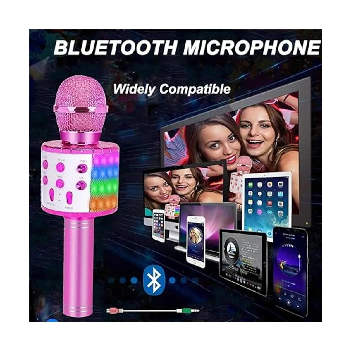 Micrófono de karaoke para niños y adultos; juguetes para_2