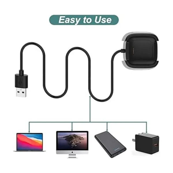 Kissmart Cargador compatible con Fitbit Versa 2 no para_6
