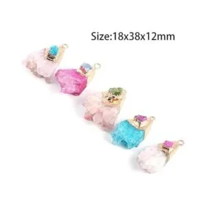 5 colgantes naturales de ágata druzy colgantes de forma_4