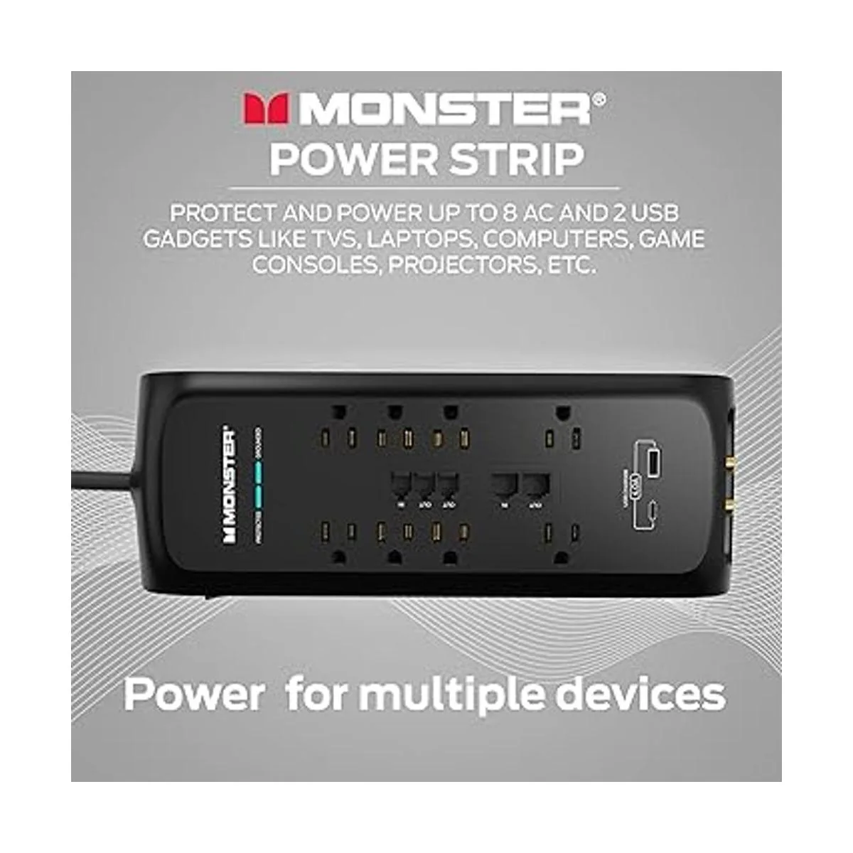 Monster Protector de sobretensiones con puertos USB