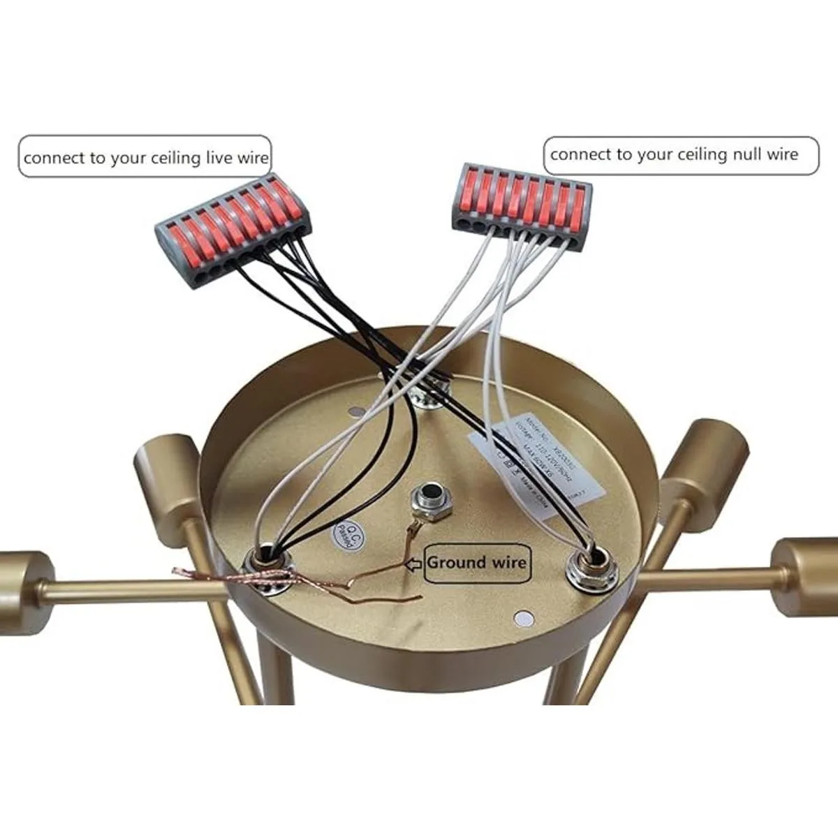 Dellemade Candelabro de techo moderno Sputnik con 6_3