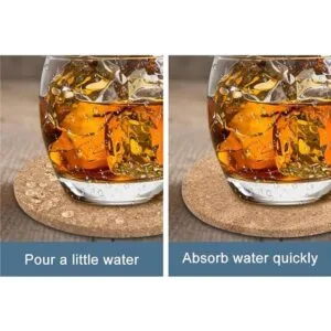 Posavasos absorbentes de corcho con soporte regalos de