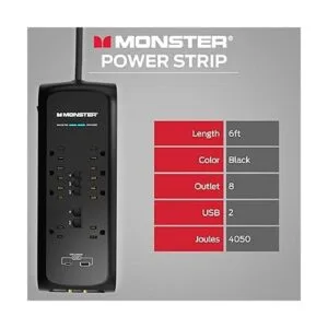 Monster Protector de sobretensiones con puertos USB