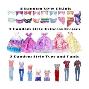 Paquete de 35 ropa de muñeca hecha a mano que incluye 2_3