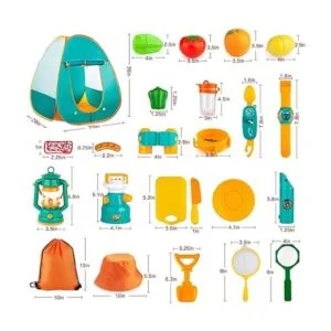 AOKIWO Juego de tienda de campaña para niños 45