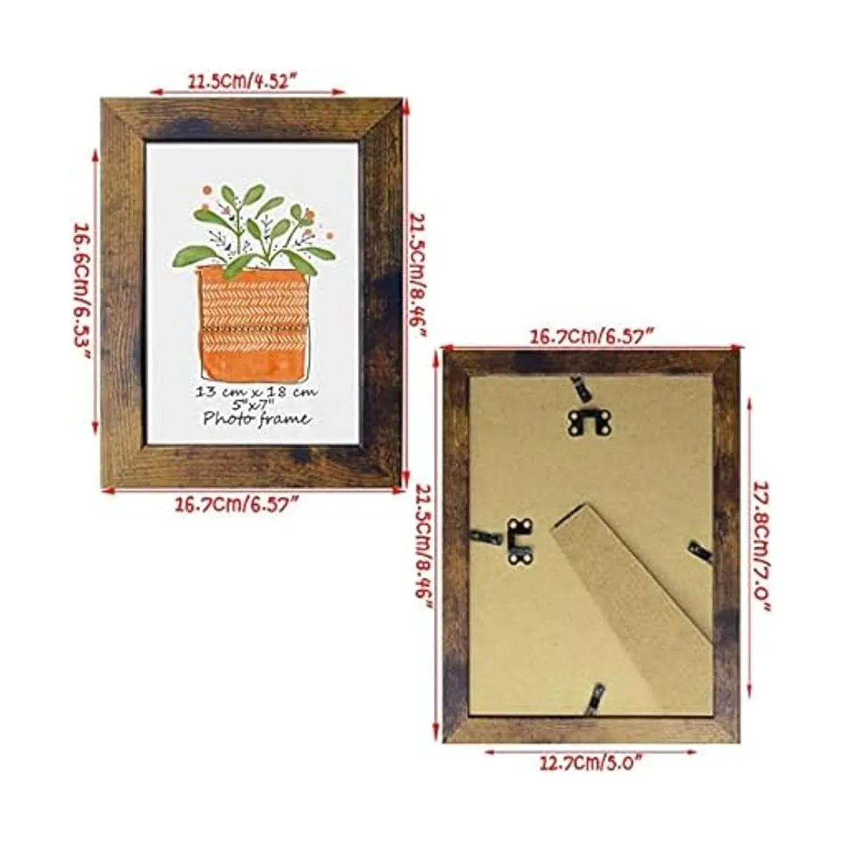 PETAFLOP Portarretratos rústicos de 5 x 7 pulgadas para_2