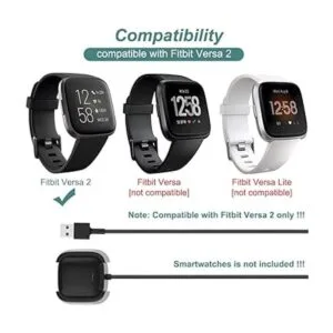 Kissmart Cargador compatible con Fitbit Versa 2 no para_2