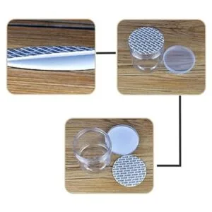 Paquete de 15 tarros de plástico transparente de 6 onzas