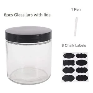 BPFY Juego de 6 tarros de cristal con tapas de plástico_4