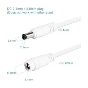 Paquete de 3 cables de extensión de alimentación CC de 25