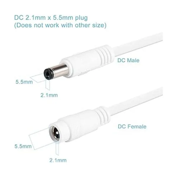 Paquete de 3 cables de extensión de alimentación CC de 25