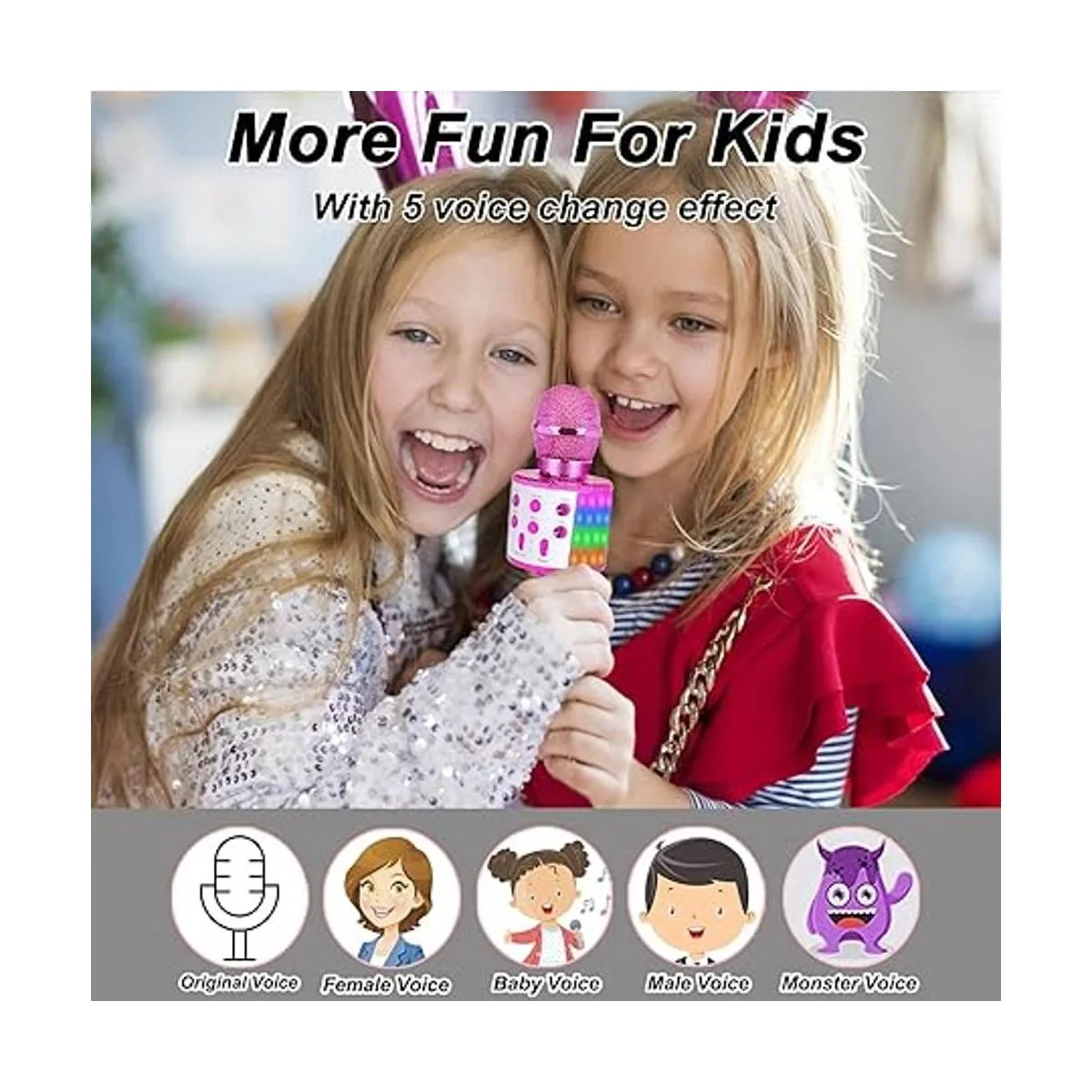 Micrófono de karaoke para niños y adultos; juguetes para_5