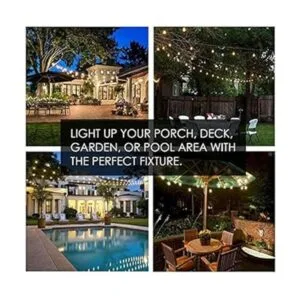 SUNTHIN Tira de luces blancas para exteriores 96 pies 2