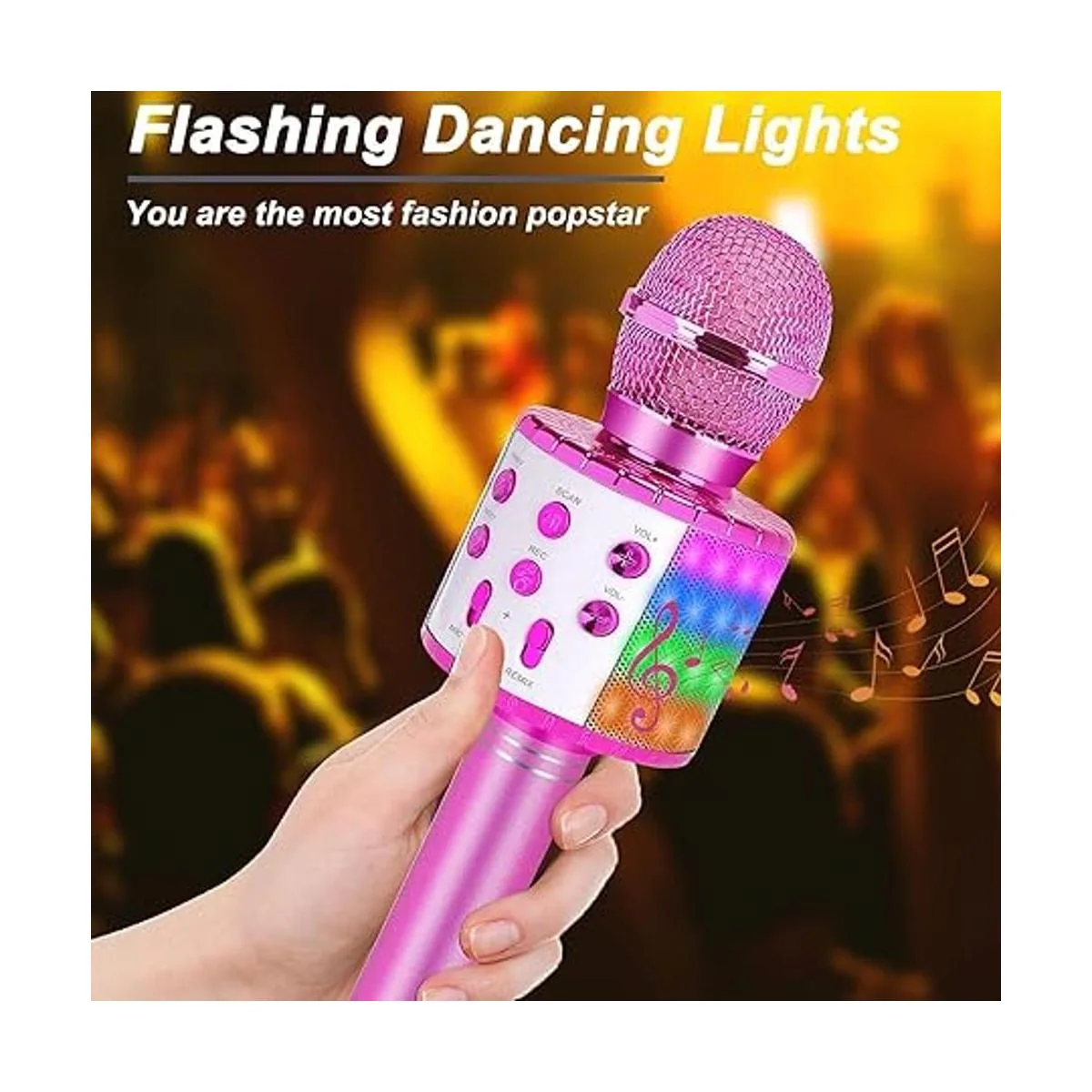 Micrófono de karaoke para niños y adultos; juguetes para_4