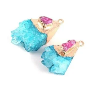 5 colgantes naturales de ágata druzy colgantes de forma_6