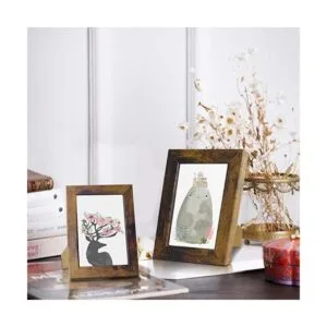 PETAFLOP Portarretratos rústicos de 5 x 7 pulgadas para_4