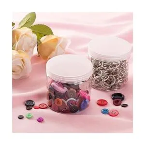 Paquete de 15 tarros de plástico transparente de 6 onzas