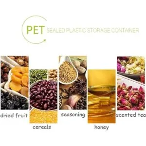 Paquete de 15 tarros de plástico transparente de 6 onzas