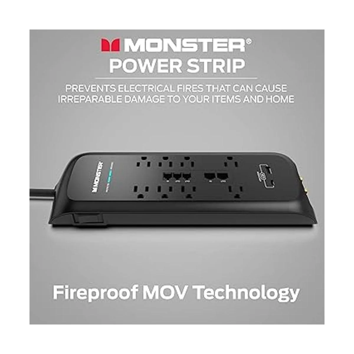 Monster Protector de sobretensiones con puertos USB